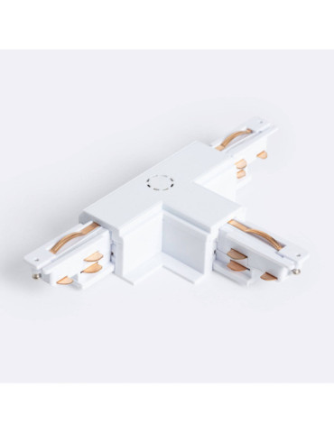 Connecteur 'Right Side' Type T pour Rail Triphasé DALI Track Encastré Aluminium