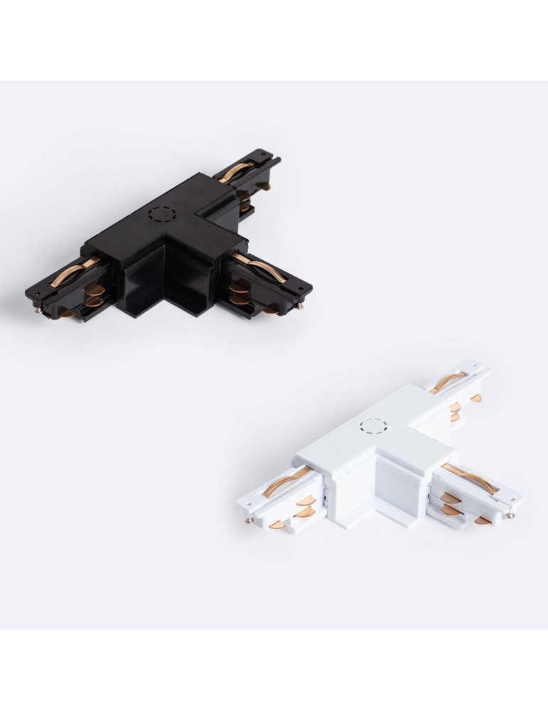 Connecteur 'Right Side' Type T pour Rail Triphasé DALI Track Encastré Aluminium