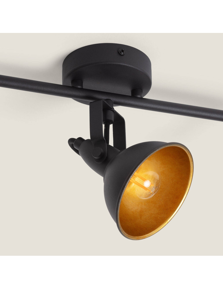 Plafonnier Orientable Aluminium Emer 3 Spots Noir