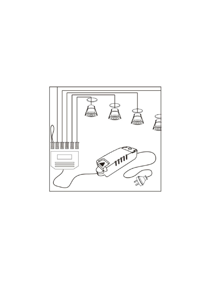 Downlight LED 3W 3V DC Meuble avec Connecteur Rapide Coupe Ø 30 mm