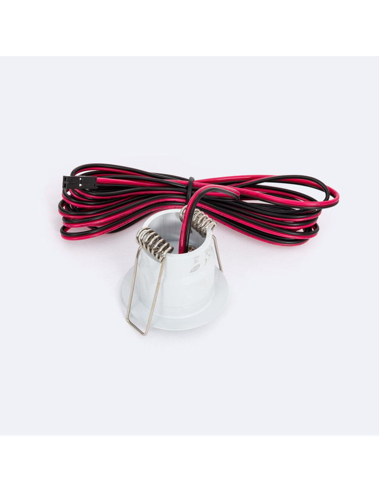 Downlight LED 3W 3V DC Meuble avec Connecteur Rapide Coupe Ø 30 mm