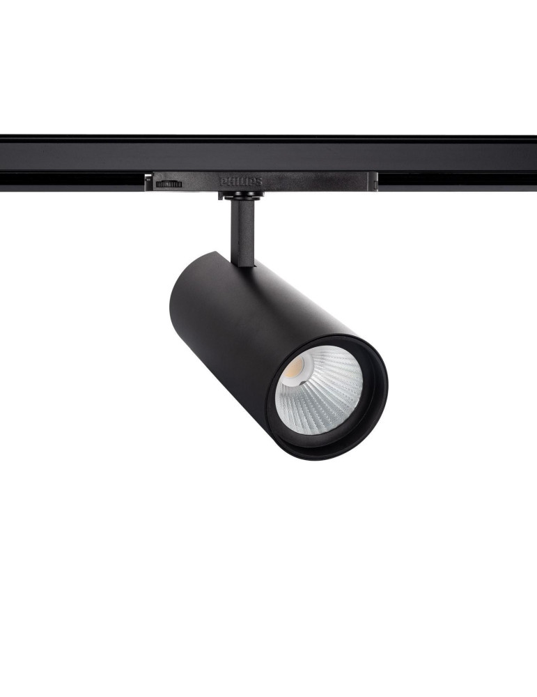Spot LED sur Rail Triphasé 40W d'Angelo PHILIPS Xitanium Noir