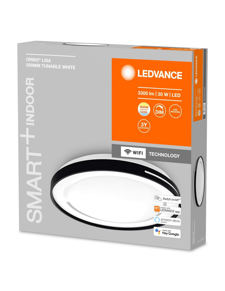 Plafonnier LED Rond Ø484 mm 30W CCT Smart+ WiFi ORBIS Lisa LEDVANCE 4058075573536