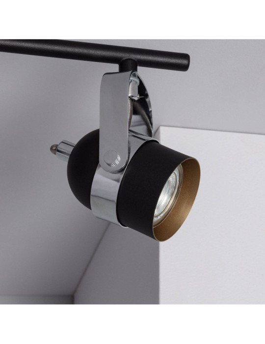 Plafonnier Orientable Aluminium Sinner 3 Spots Noir