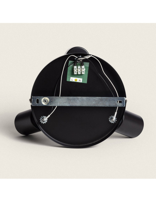 Plafonnier Orientable Rond Métal 3 Spots Albus Black