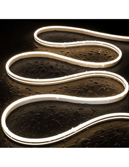 Gaine Néon LED 48V DC 120 LED/m Blanc Neutre IP65 sur Mesure Coupe tous les 5 cm Gaine Néon LED 48V DC 120 LED/m Blanc Neutre IP65 sur Mesure Coupe tous les 5 cm