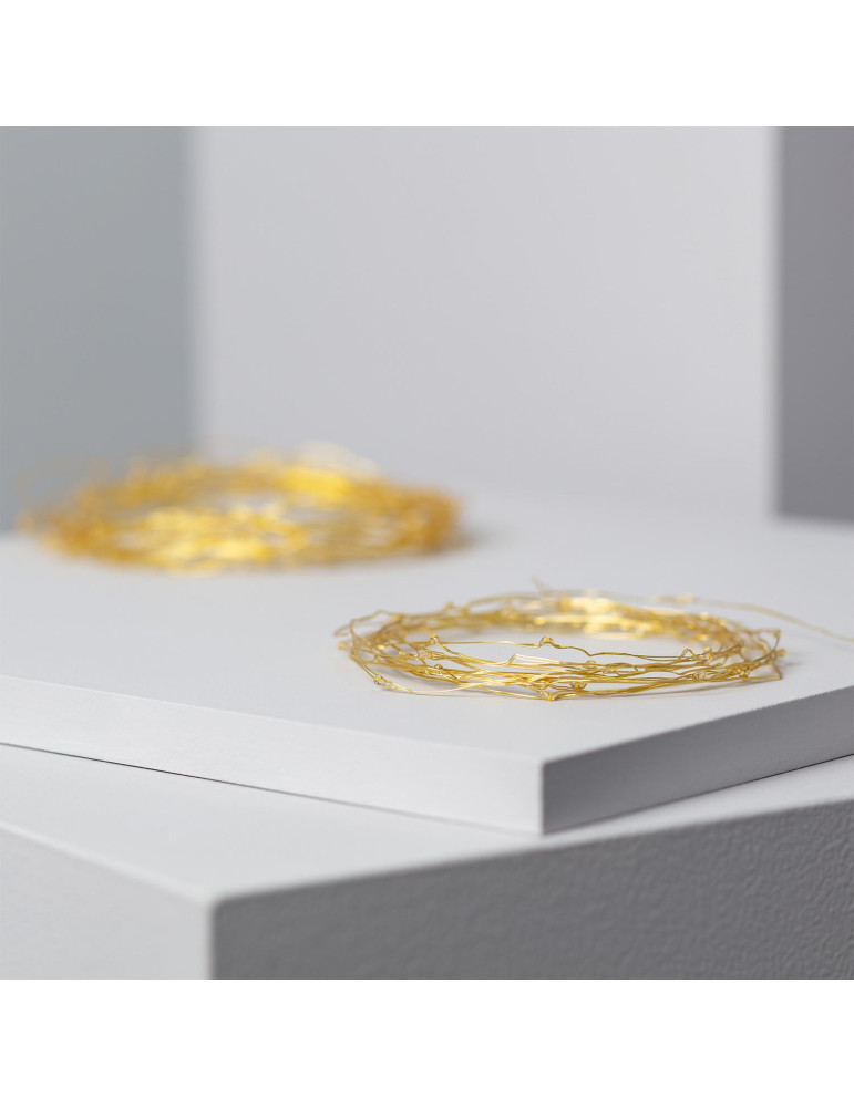 Guirlande LED Fil de Fer Dorée à Piles 10m