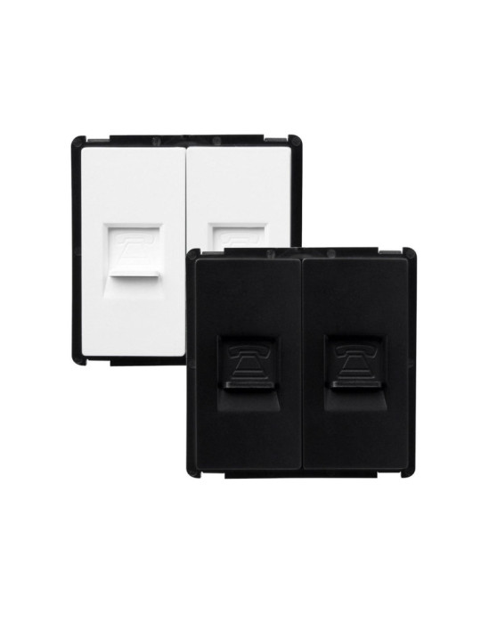 Prise Double Téléphone Modern