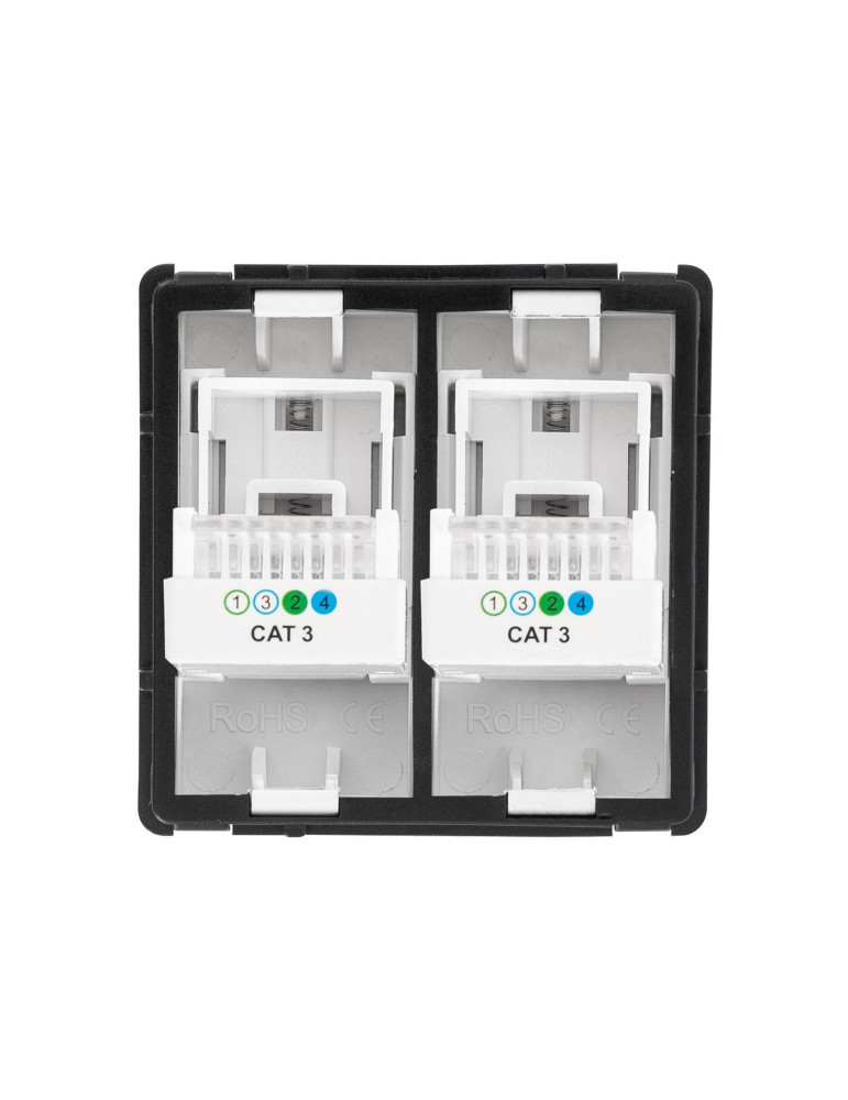 Prise Double Téléphone Modern