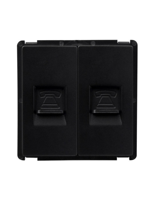 Prise Double Téléphone Modern