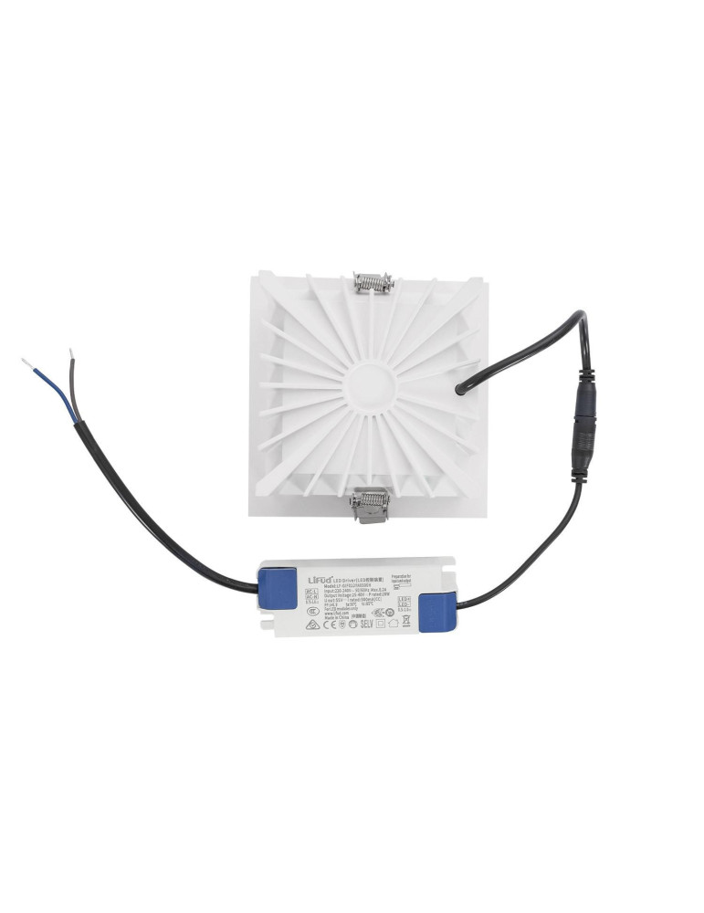Downlight LED 20W Carrée Premium CRI90 LIFUD Coupe 125x125 mm