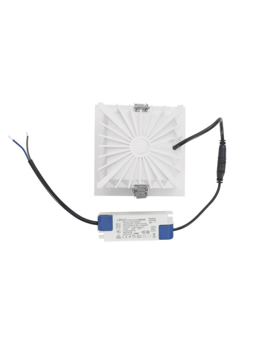 Downlight LED 20W Carrée Premium CRI90 LIFUD Coupe 125x125 mm