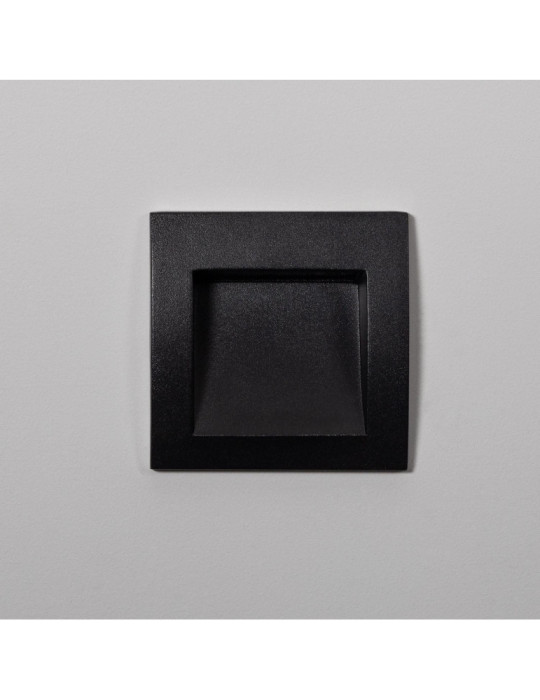 Balise LED Extérieure 4W Encastrable au Mur Carrée Leif Noire