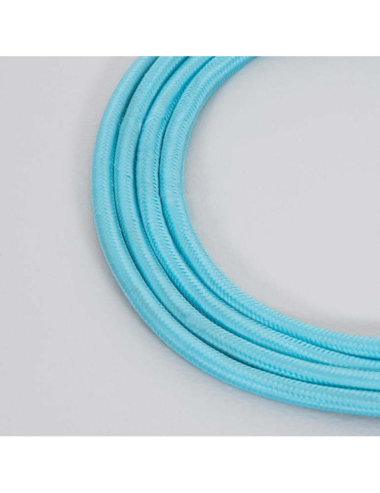 Câble Électrique Textile Bleu