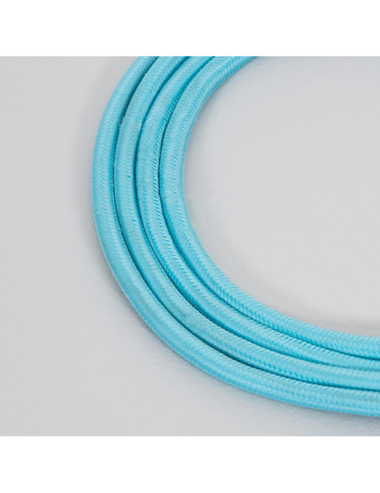 Câble Électrique Textile Bleu
