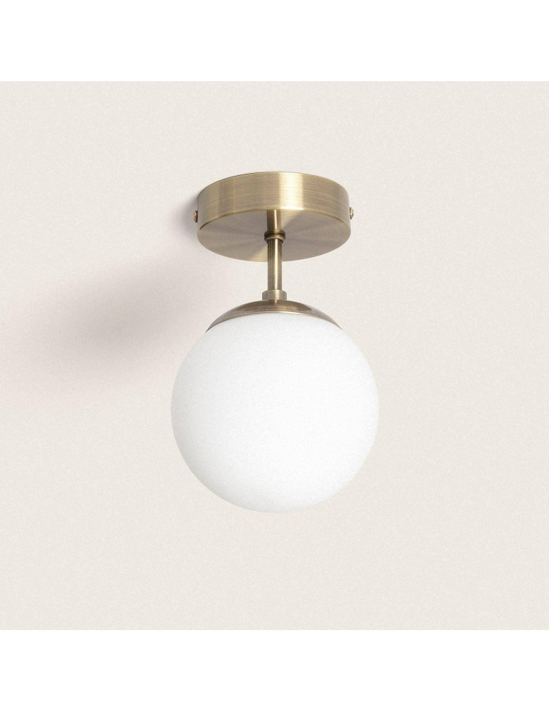 Plafonnier Métal et Verre Evie