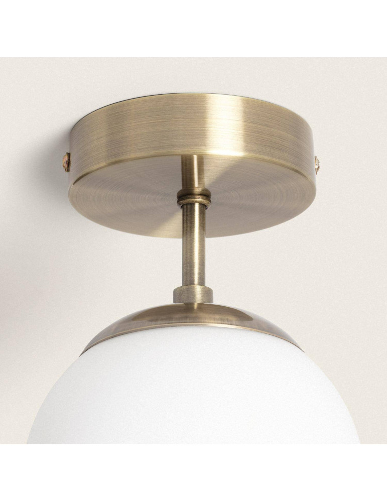 Plafonnier Métal et Verre Evie