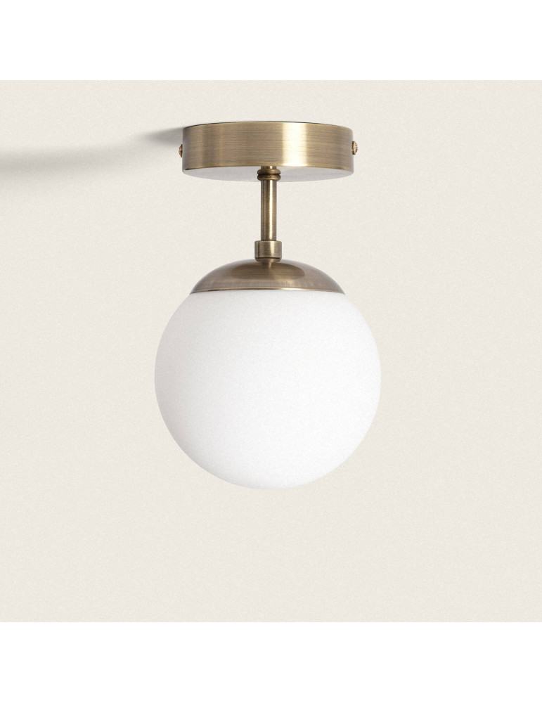 Plafonnier Métal et Verre Evie