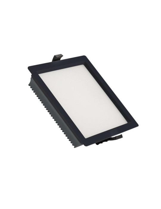 Downlight LED 25W Carré SAMSUNG Aero 130 lm/W Microprismatique LIFUD Coupe 165x165 mm Noir