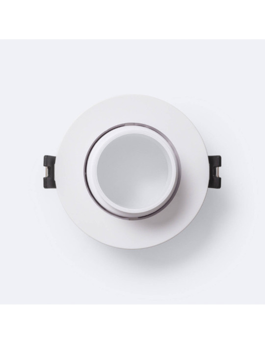 Collerette Downlight Conique Orientable Faible UGR pour Ampoule LED GU10 / GU5.3 Coupe Ø75 mm Suefix