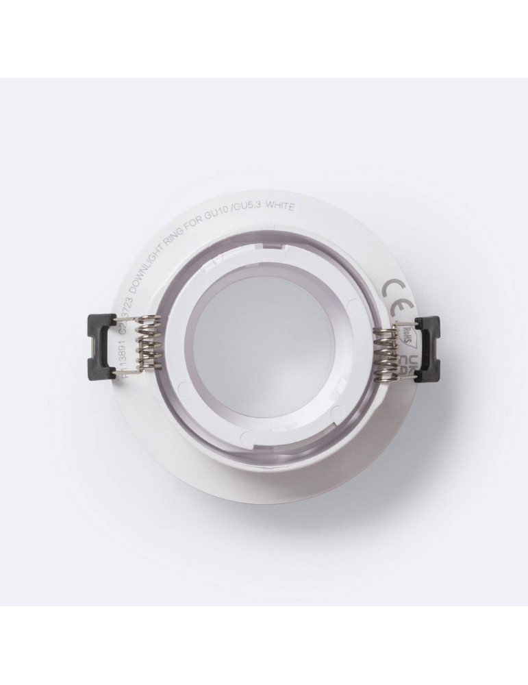 Collerette Downlight Conique Orientable Faible UGR pour Ampoule LED GU10 / GU5.3 Coupe Ø75 mm Suefix