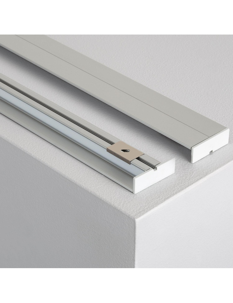 Profilé Aluminium en Saillie Double Moulure 1m pour Rubans LED jusqu'à 10mm