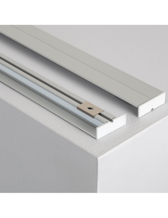 Profilé Aluminium en Saillie Double Moulure 1m pour Rubans LED jusqu'à 10mm