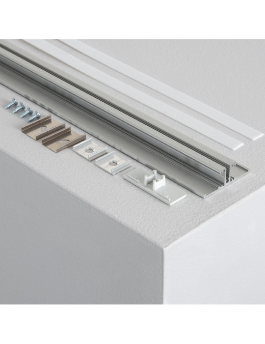 Profilé Aluminium en Saillie Double Moulure 1m pour Rubans LED jusqu'à 10mm