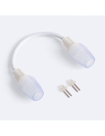 Connecteur Double avec Câble pour Ruban LED 220V AC SMD2835 IP65 Largeur 12mm