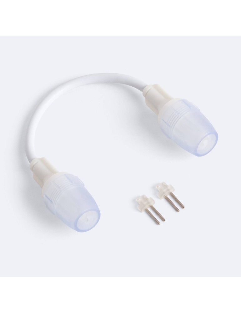 Connecteur Double avec Câble pour Ruban LED 220V AC SMD2835 IP65 Largeur 12mm