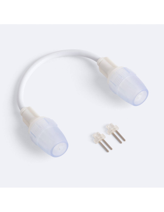 Connecteur Double avec Câble pour Ruban LED 220V AC SMD2835 IP65 Largeur 12mm