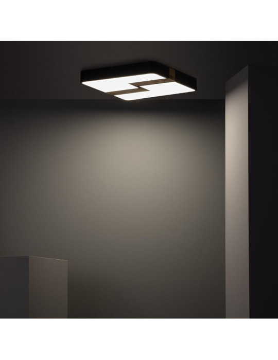 Plafonnier LED Carré Métal 35W CCT Sélectionnable Brusk 480x480 mm