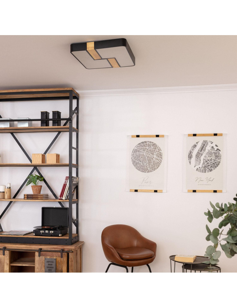 Plafonnier LED Carré Métal 35W CCT Sélectionnable Brusk 480x480 mm