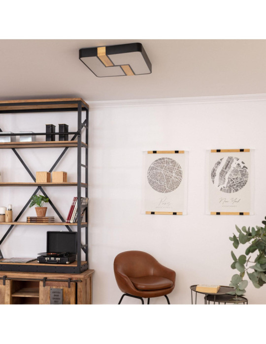 Plafonnier LED Carré Métal 35W CCT Sélectionnable Brusk 480x480 mm