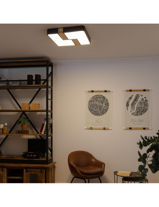 Plafonnier LED Carré Métal 35W CCT Sélectionnable Brusk 480x480 mm