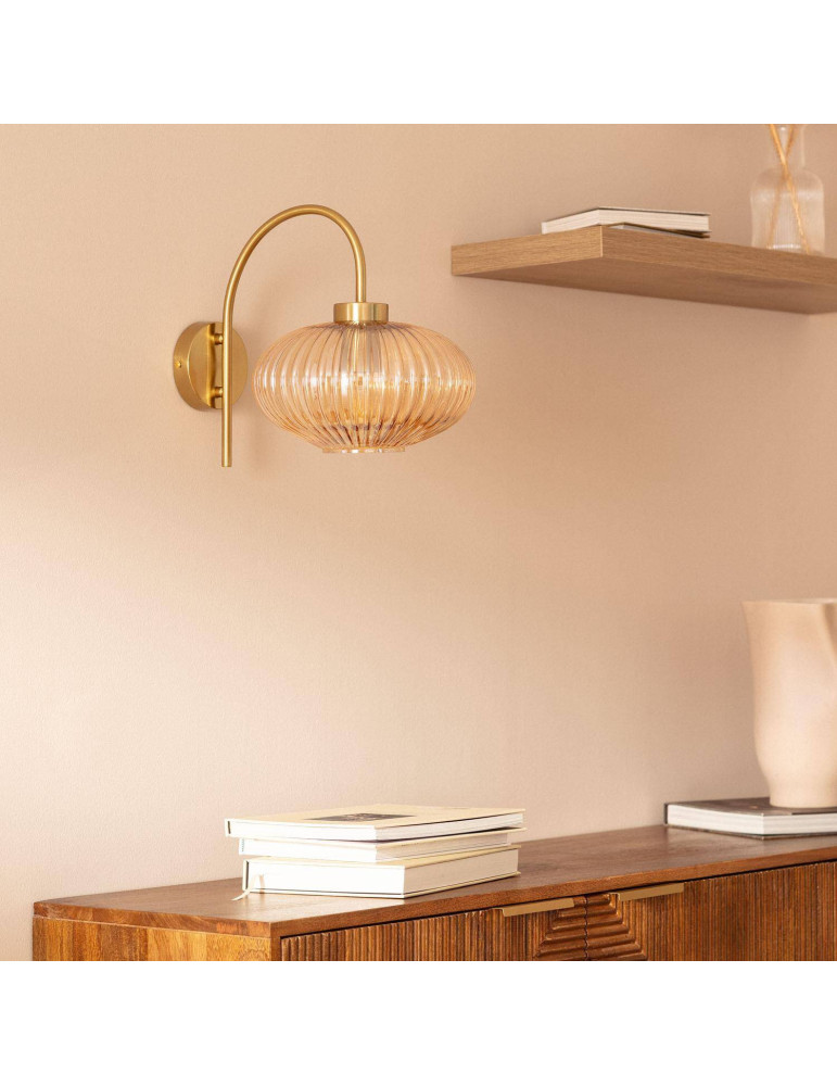 Lampe Murale Métal et Verre Basile