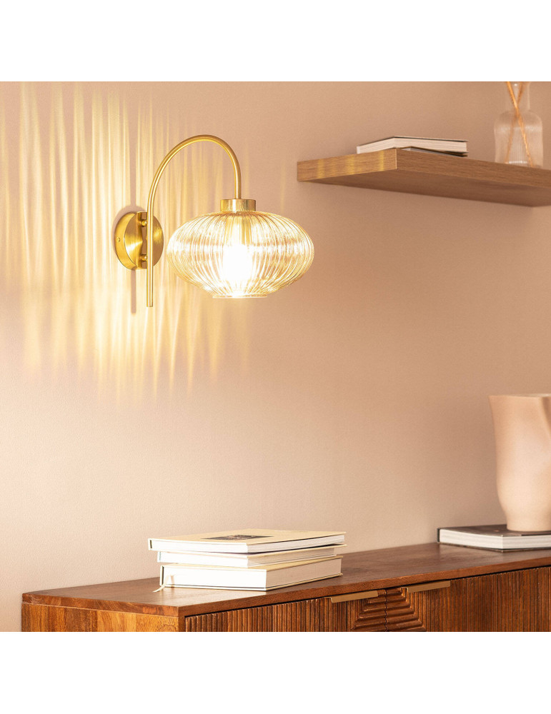 Lampe Murale Métal et Verre Basile