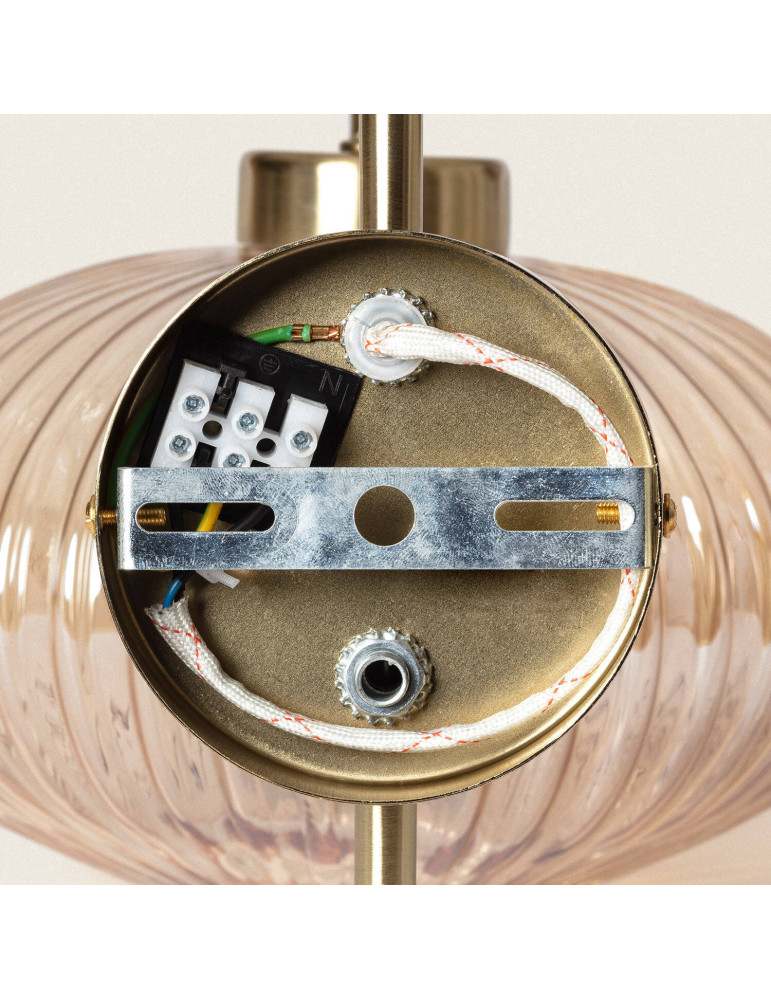 Lampe Murale Métal et Verre Basile