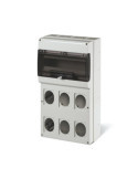 Coffret Électrique 16 Modules DIN 6 Prises IP66 Domino SCAME