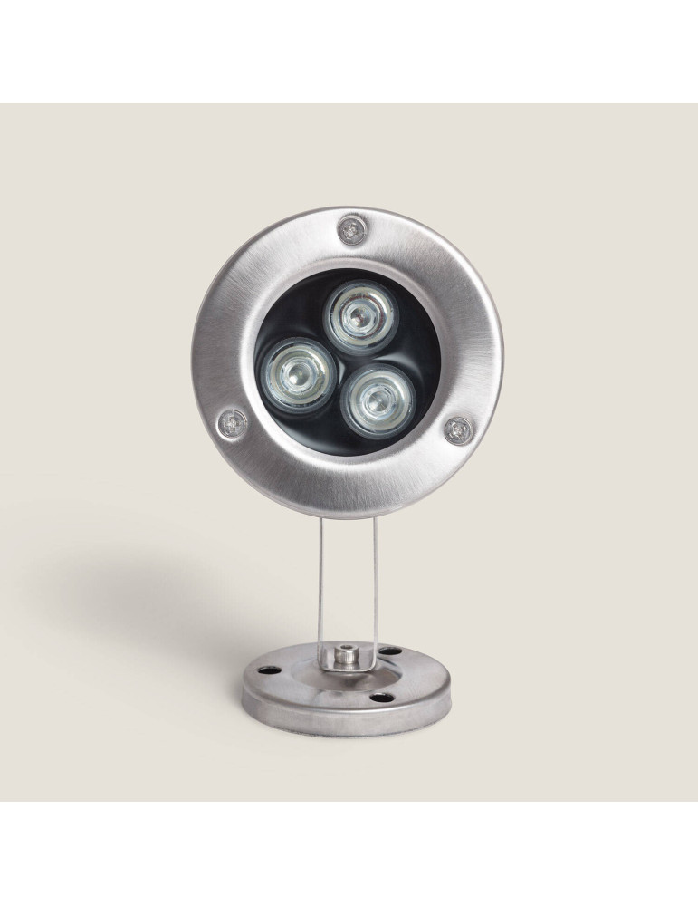 Spot LED Submersible RGB 3W en Saillie 12V DC Inox