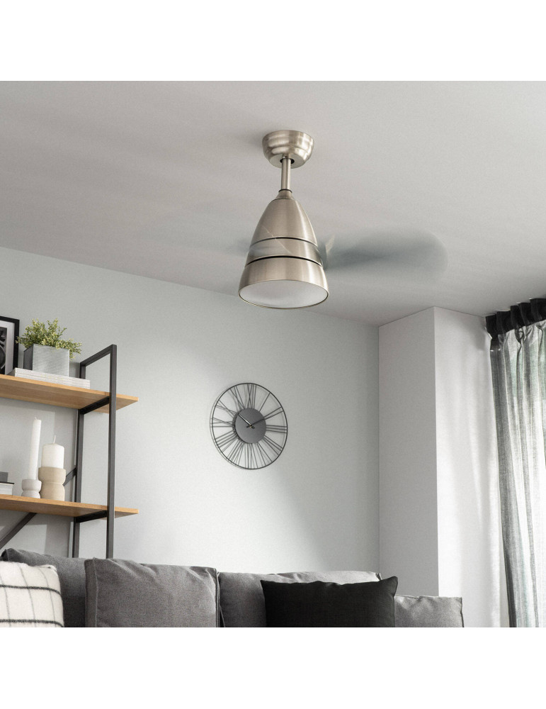 Ventilateur de Plafond Silencieux Industriel Gris 91cm Moteur DC