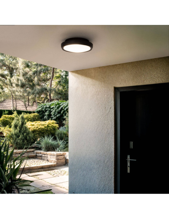 Plafonnier Extérieur Rond Curio IP65 Noir