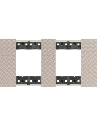 Platine de Finition 2 x 2 Modules IMD BTicino Living Now KA4802M2M_