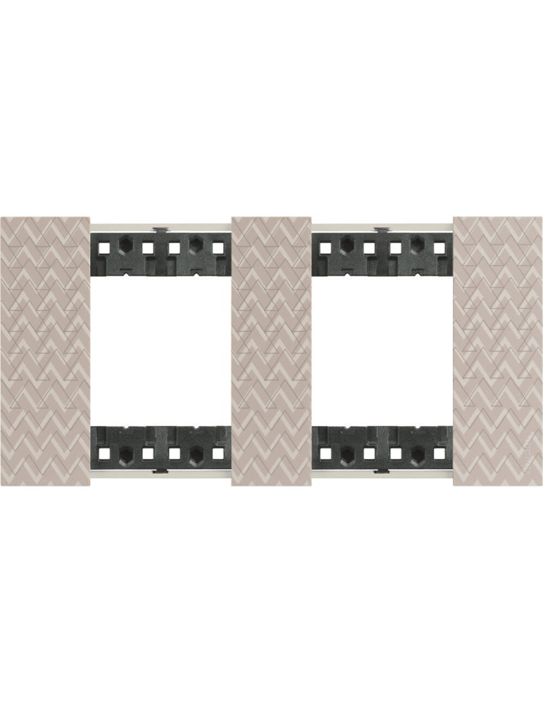 Platine de Finition 2 x 2 Modules IMD BTicino Living Now KA4802M2M_