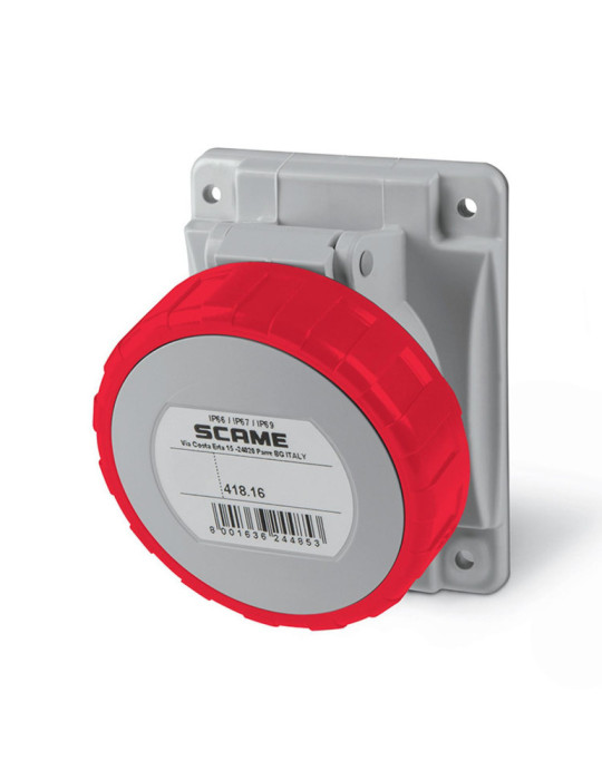 Prise Industrielle sur Tableau Étanche 16A IP67 Optima SCAME