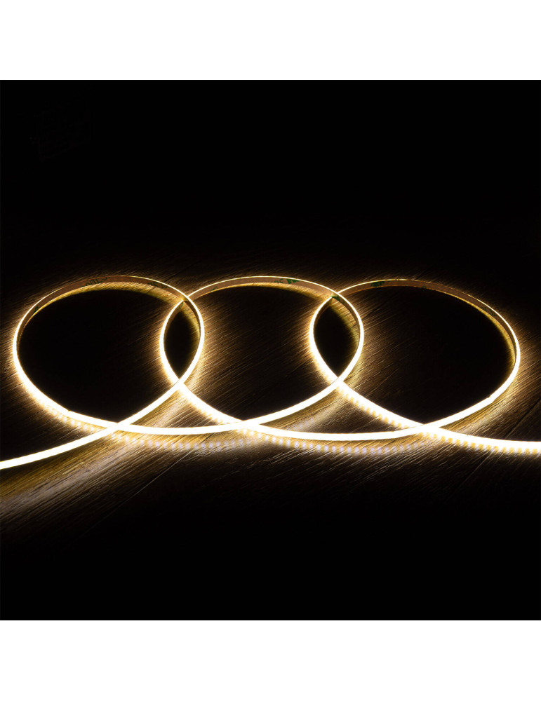 Ruban LED 24V DC COB 320 LED/m 360 lm/m 5m IP20 CRI90 Largeur 3mm Super Étroite Coupe 5 cm