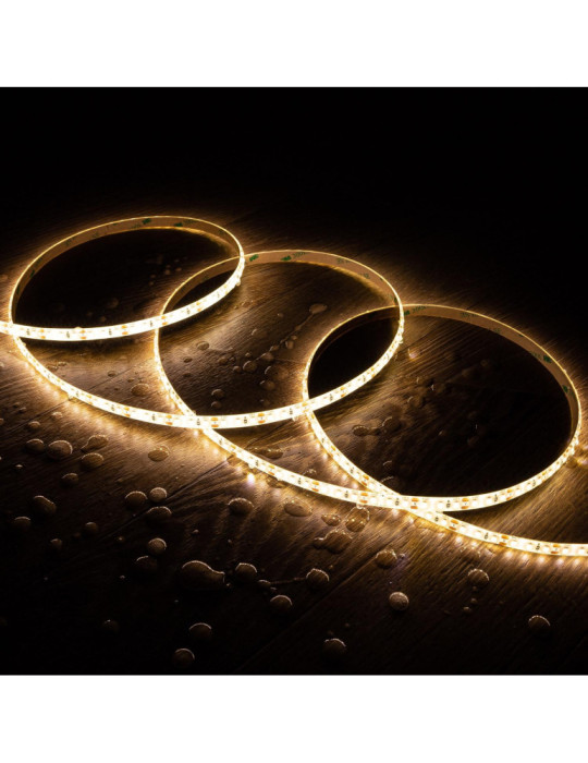 Ruban LED 12V DC SMD2835 120LED/m 5m IP65 Largeur 8mm Coupe 2.5cm