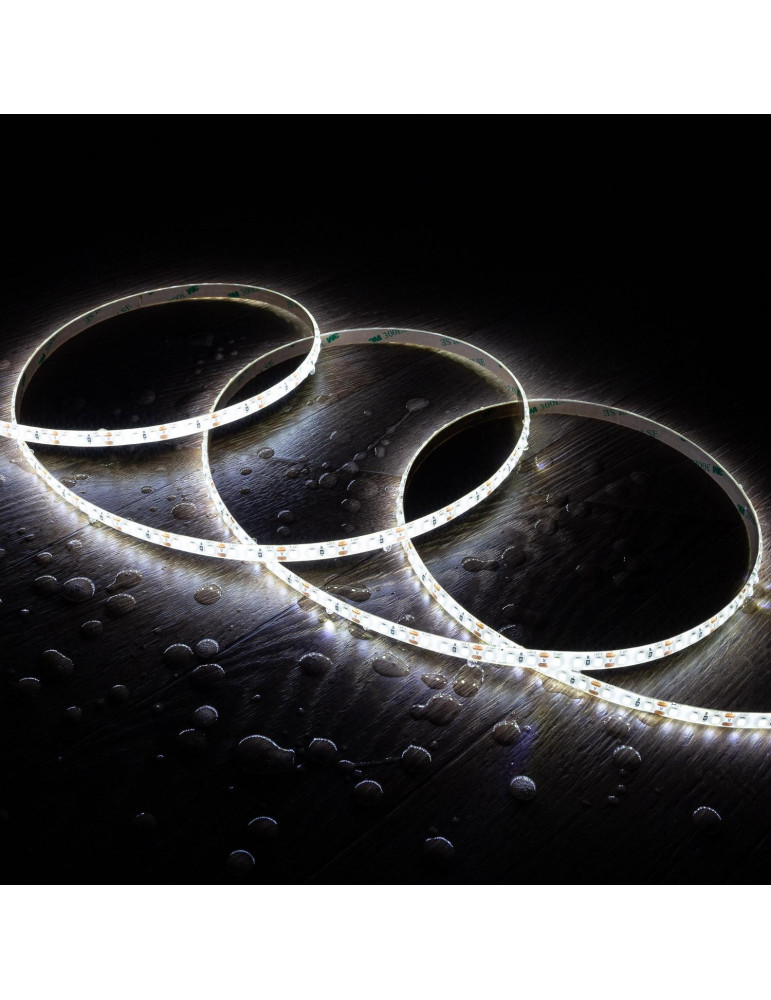 Ruban LED 12V DC SMD2835 120LED/m 5m IP65 Largeur 8mm Coupe 2.5cm