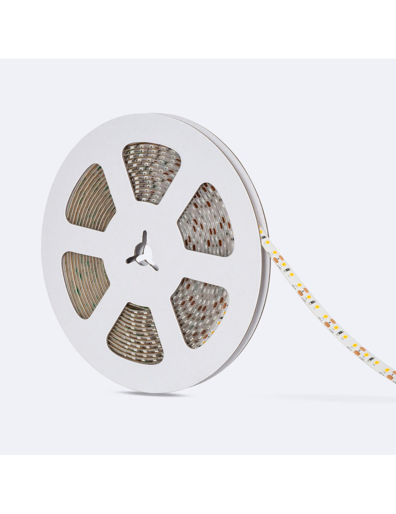 Ruban LED 12V DC SMD2835 120LED/m 5m IP65 Largeur 8mm Coupe 2.5cm