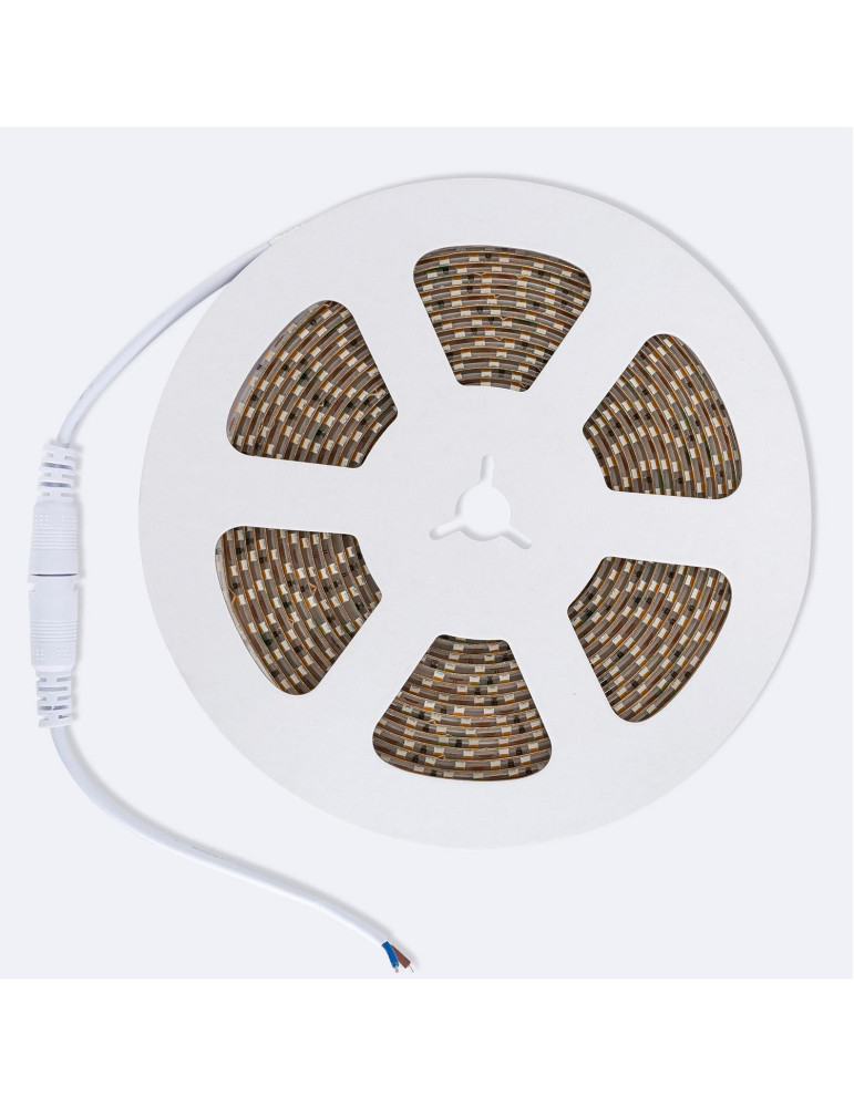 Ruban LED 12V DC SMD2835 120LED/m 5m IP65 Largeur 8mm Coupe 2.5cm